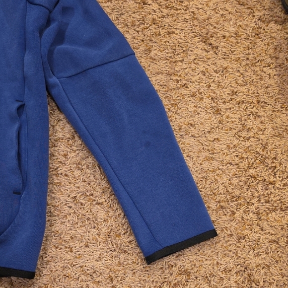 Nike Blue Zip-Up Hoodie with Chest Pocket - Picture 7 of 8